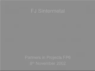 EuroPM Industry Leaders in Powder Forging and Sintermetal Production