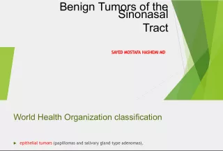 Benign Tumors of the Sinonasal Tract: Classification and Types