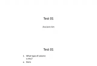 Identifying Ancient Greek Columns: Test 01