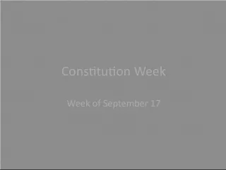 Constitution Week Celebration