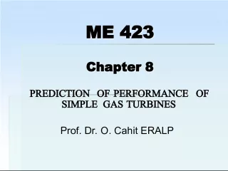 Prediction of Performance of Simple Gas Turbines