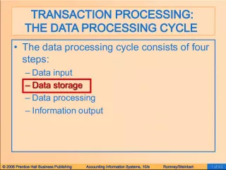 Understanding the Data Processing Cycle and Data Storage