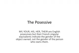 Understanding Possessives in English and French