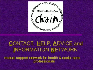 CHAIN: Mutual Support Network for Health & Social Care Professionals