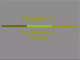 Introduction to the Science of Biology
