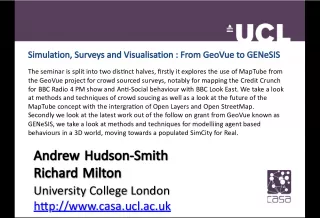 Simulation, Surveys, and Visualisation: GeoVue to GENeSIS