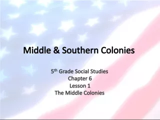 Lesson 6.1: The Middle Colonies