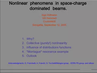 Nonlinear Phenomena and High Intensity Accelerators