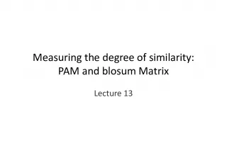 Measuring Sequence Similarity with PAM and Blosum Matrices