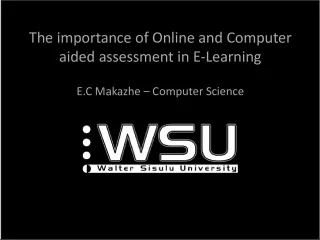 The Significance of Online and Computer-Aided Assessment in E-Learning