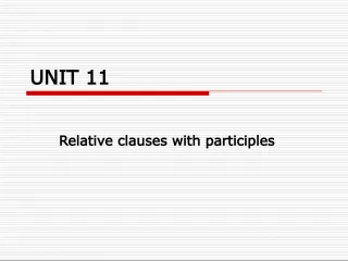 Understanding Relative Clauses and Participles