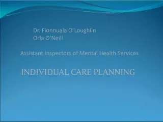 An Inspector's Perspective on Individual Care Planning in Mental Health Services