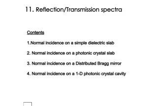 Normal incidence analysis of simple dielectric and photonic crystal slabs