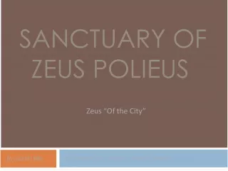 The Sanctuary of Zeus Polieus in Athens, Greece