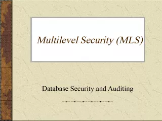 Understanding Multilevel Security (MLS)