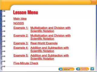 Scientific Notation Operations Lesson Examples and Real World Applications