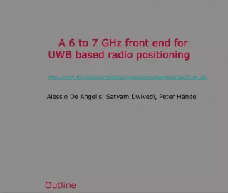 6-7 GHz Front End for UWB Radio Positioning