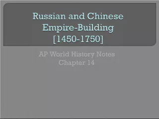 AP World History Notes Chapter 14: Expansion of the Russian State