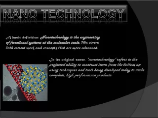 A Brief History of Nanotechnology