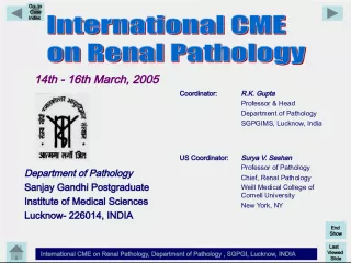 International CME on Renal Pathology in India