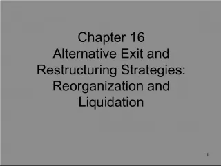 Alternative Exit and Restructuring Strategies: Reorganization and Liquidation