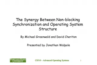 The Synergy Between Non-blocking Synchronization and Operating System Structure