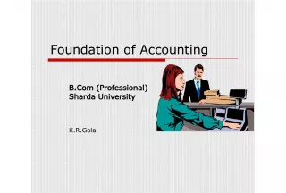 Foundation of Accounting: Introduction and Understanding